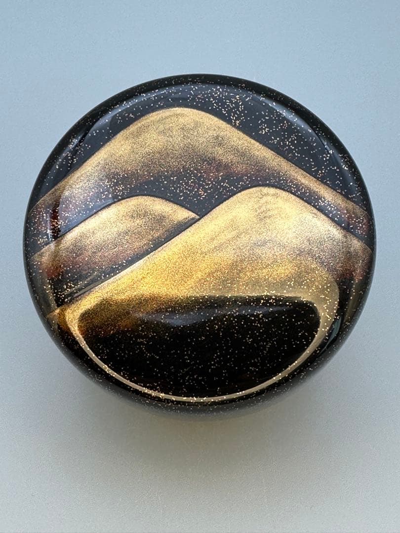 茶道具　棗　村田宗覚　遠山蒔絵　 内側銀地