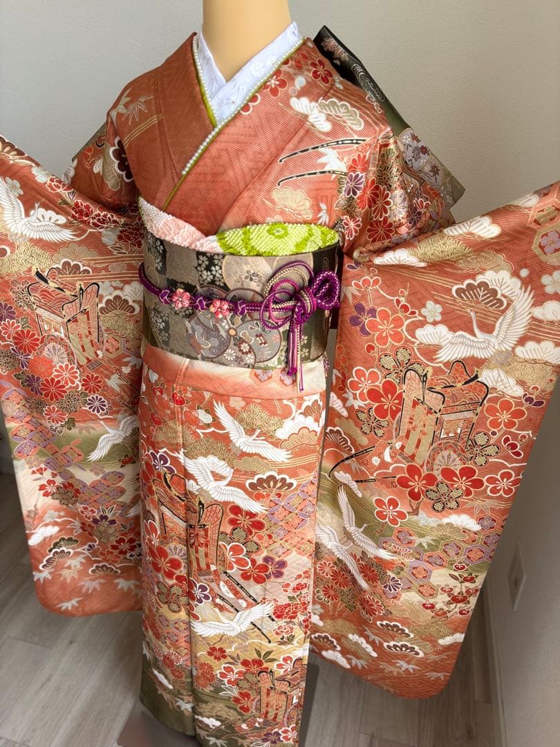 《特別大特価❣️③》振袖フルセット　正絹　成人式