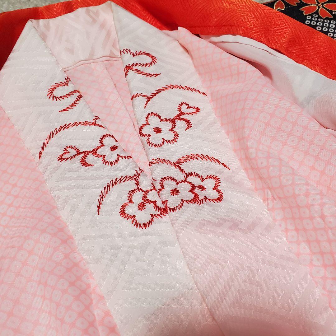 七五三 7歳 四つ身 正絹 子供 着物 作り帯 女の子長襦袢 フルセット