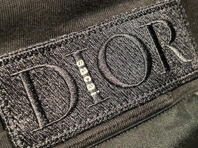 ♪送料無料★DIOR × sacai★名作コラボ★Tシャツ★異素材構築★黒★S♪