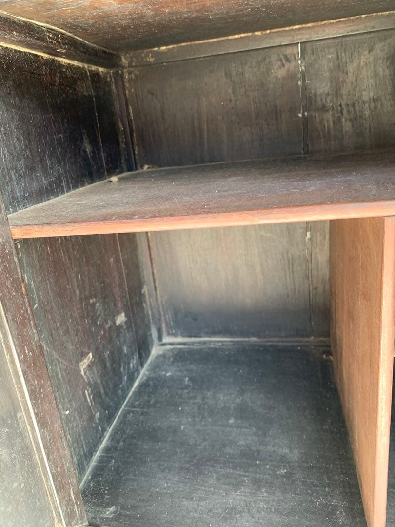 中国家具 古玩 古紫檀 古唐木 雷門 小ぶり 茶棚 無垢材