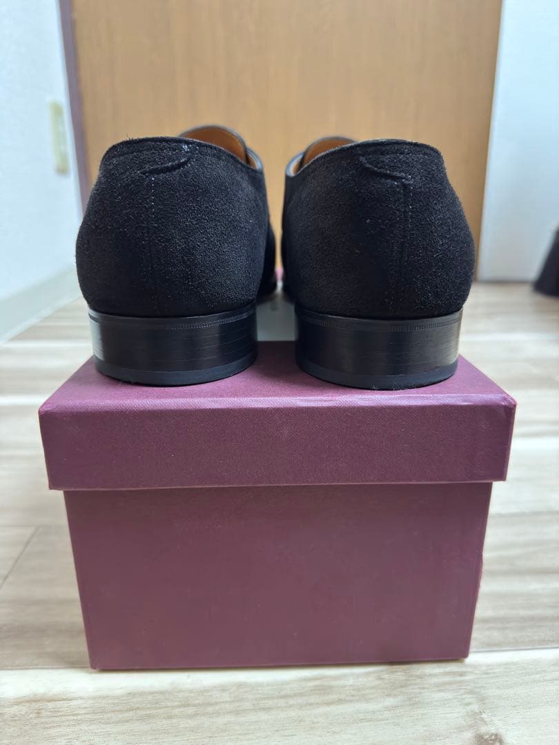 【使用数回極美品】JOHN LOBB ASHILL · ブラックスエード　8.5