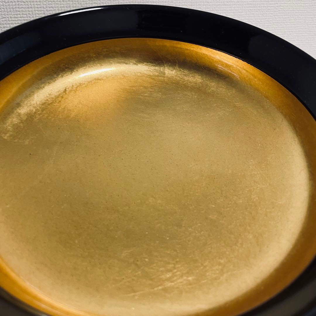 金箔の漆器　末広鉢　21cm 未使用 箱付き 美品　伝統工芸　ゴールド　菓子入れ