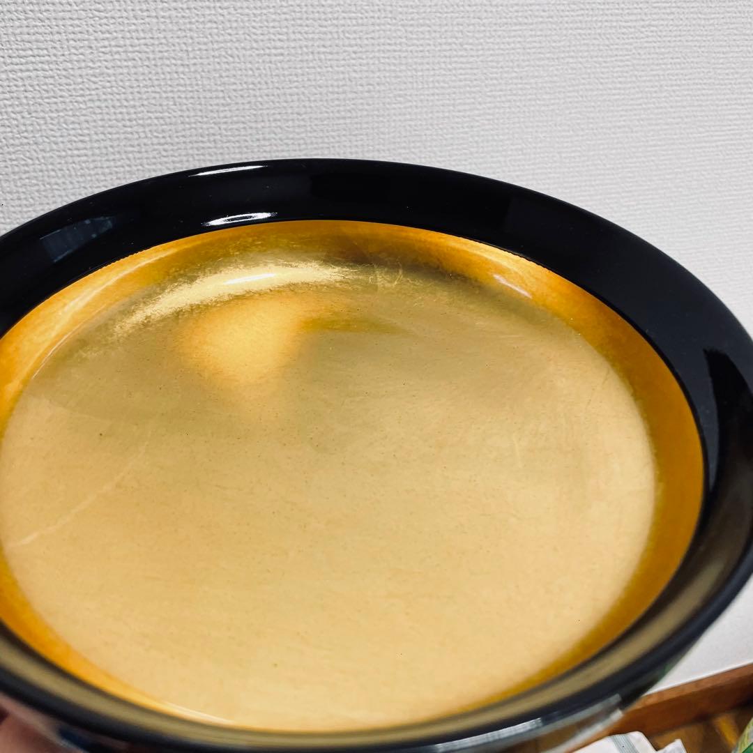 金箔の漆器　末広鉢　21cm 未使用 箱付き 美品　伝統工芸　ゴールド　菓子入れ