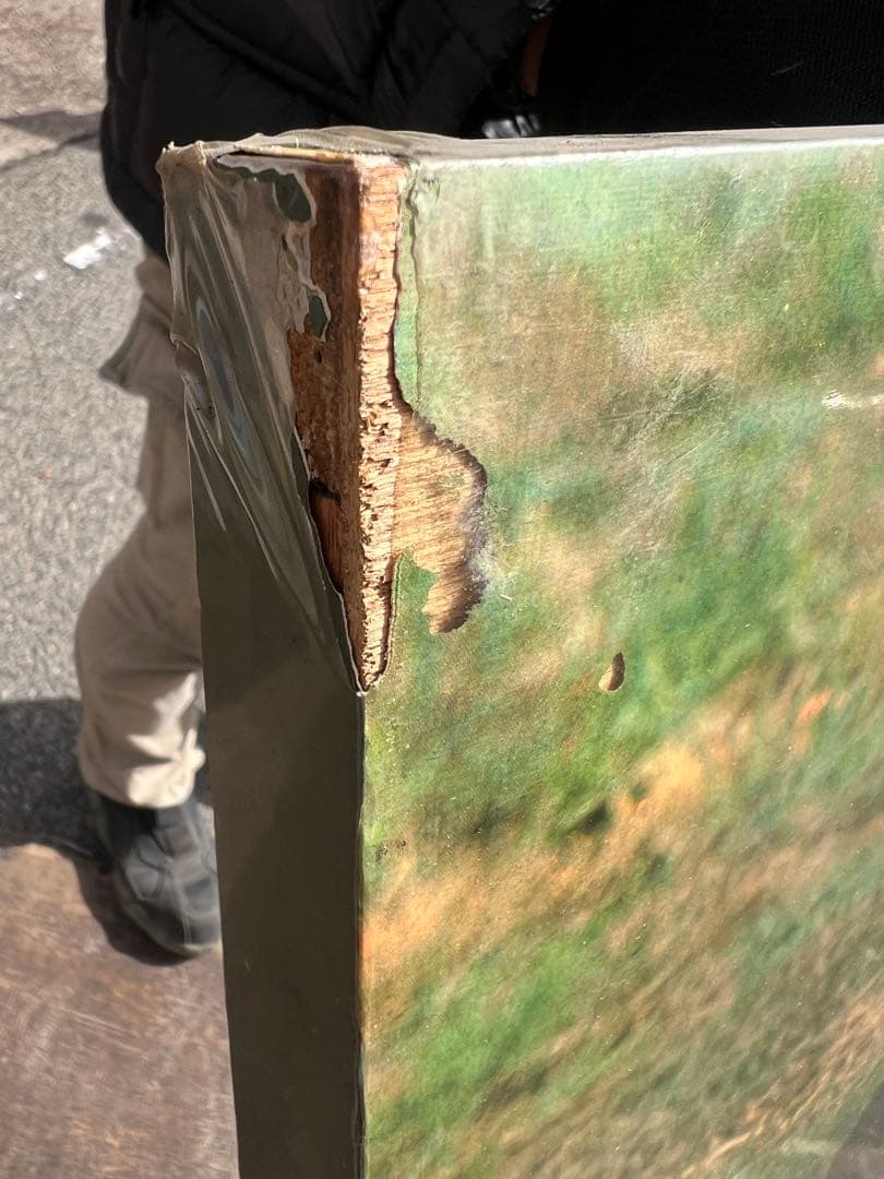 【O-1312】パンダ パネル 写真 木製 昭和