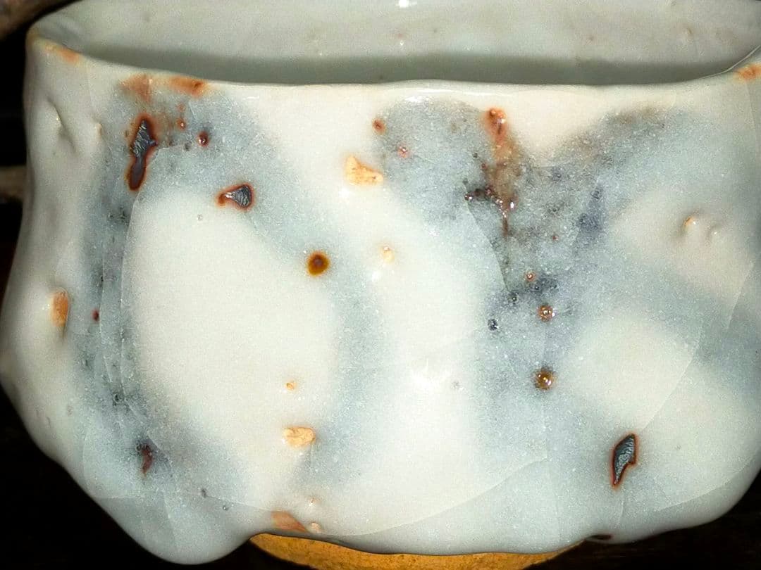 ♥美濃焼♥　志野　茶碗　⑥　無銘　茶道具　骨董　古玩