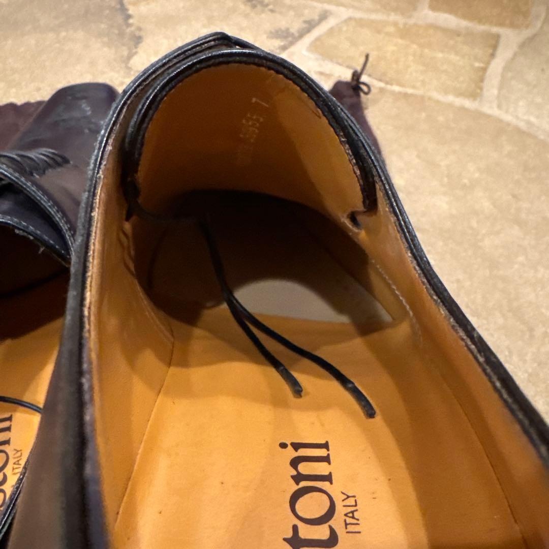 a.testoni⭐️美品・未使用⭐️ネイビー レザー ドレスシューズ