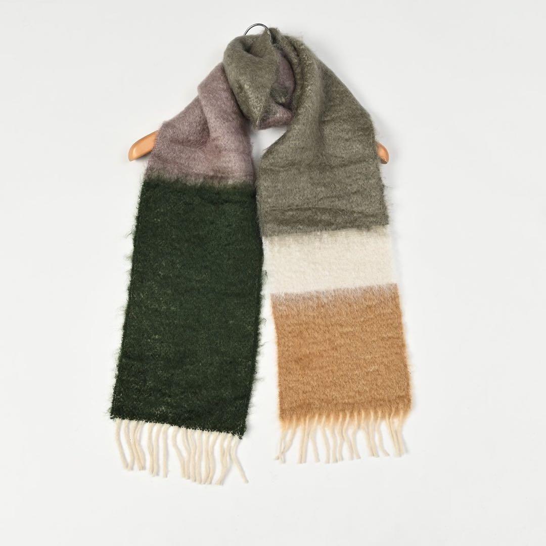 美品　ロエベ スカーフ loewe ウールモヘア　マフラー　モヘアマフラー