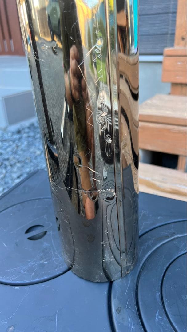 【手渡し】ロマンチカル薪ストーブ煙突横出し　ピザ釜つき