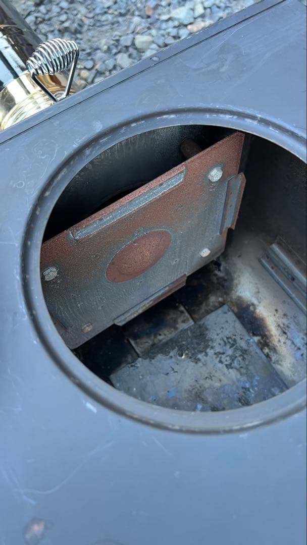 【手渡し】ロマンチカル薪ストーブ煙突横出し　ピザ釜つき