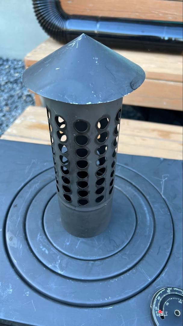 【手渡し】ロマンチカル薪ストーブ煙突横出し　ピザ釜つき