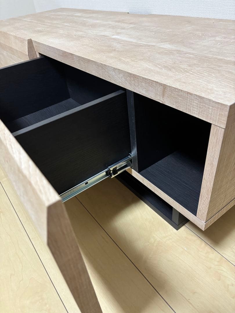 テレビ台 幅120cm 高さ36cm ナチュラルブラウン 50V型対応 組立済