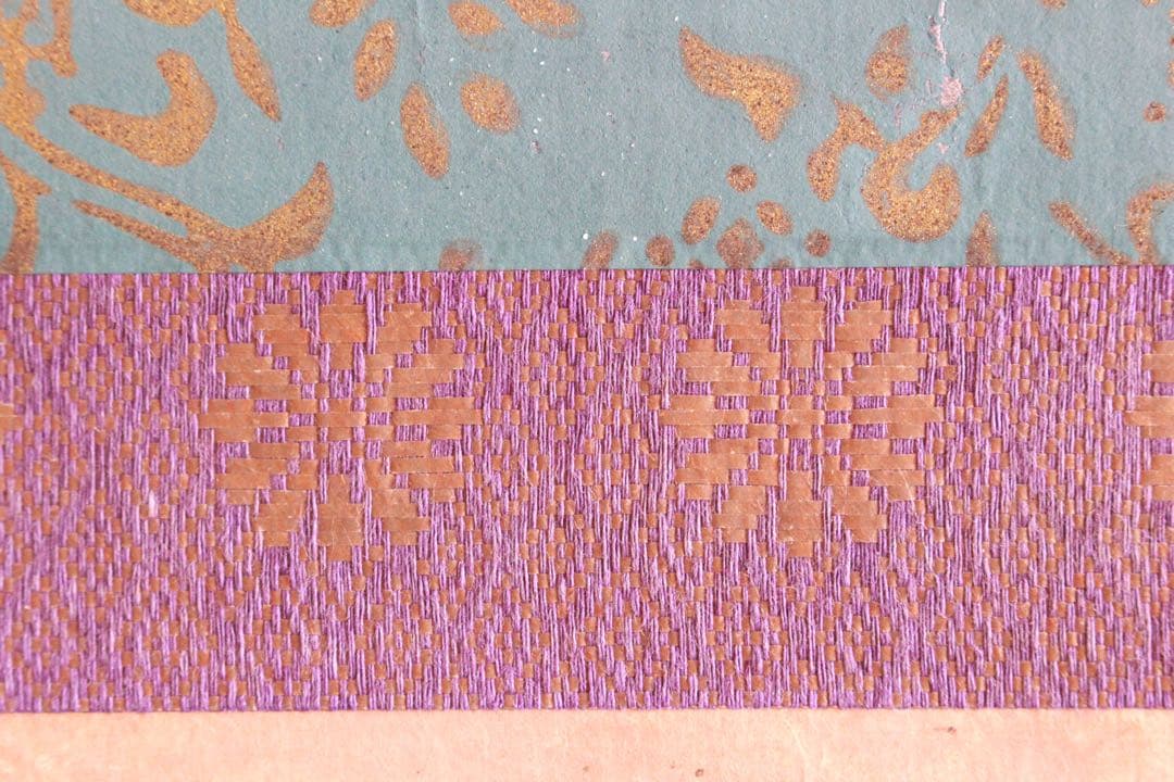 No4887 掛軸　仏教美術　日蓮曼荼羅　肉筆紙本　髭曼荼羅　古美術　送料無料