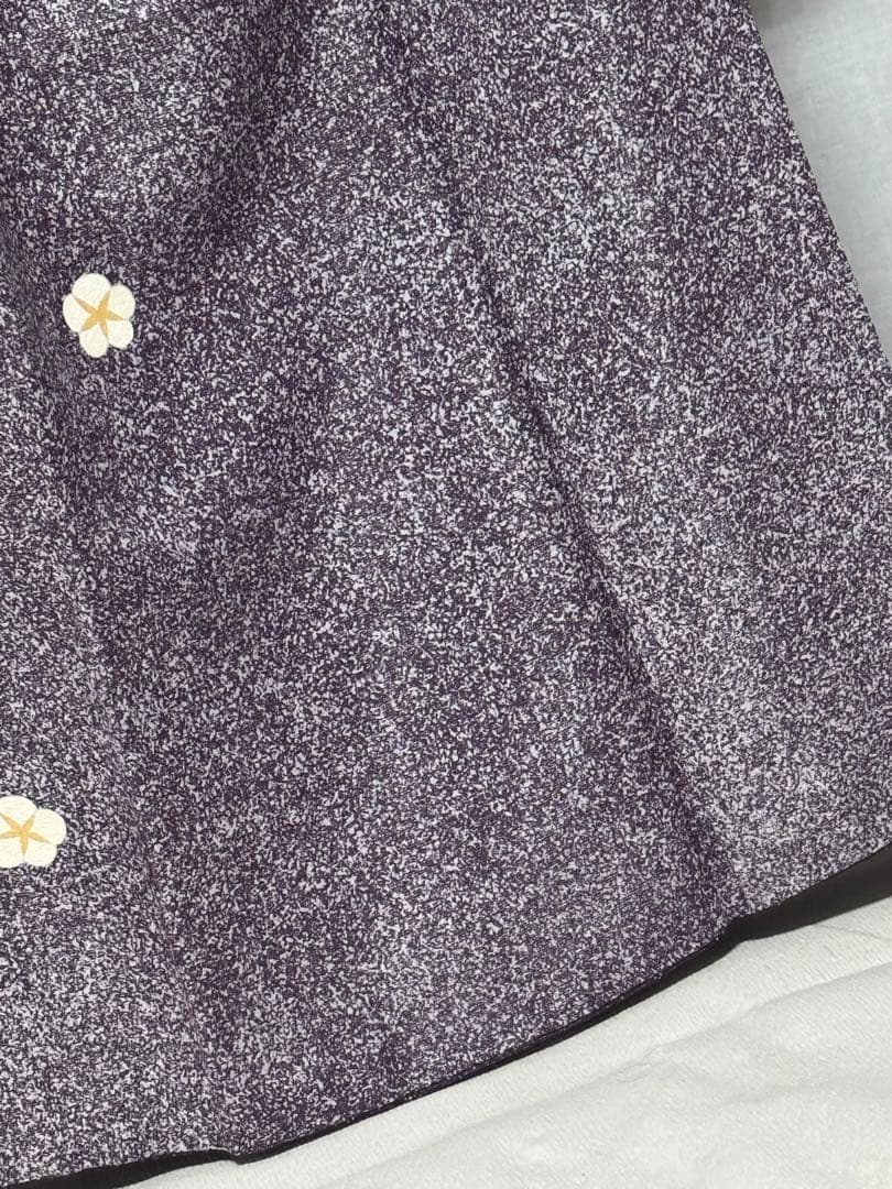 [作家物] 振袖　正絹　成人式　結婚式　紫　水色　たたき　高身長　縮緬　卒業式