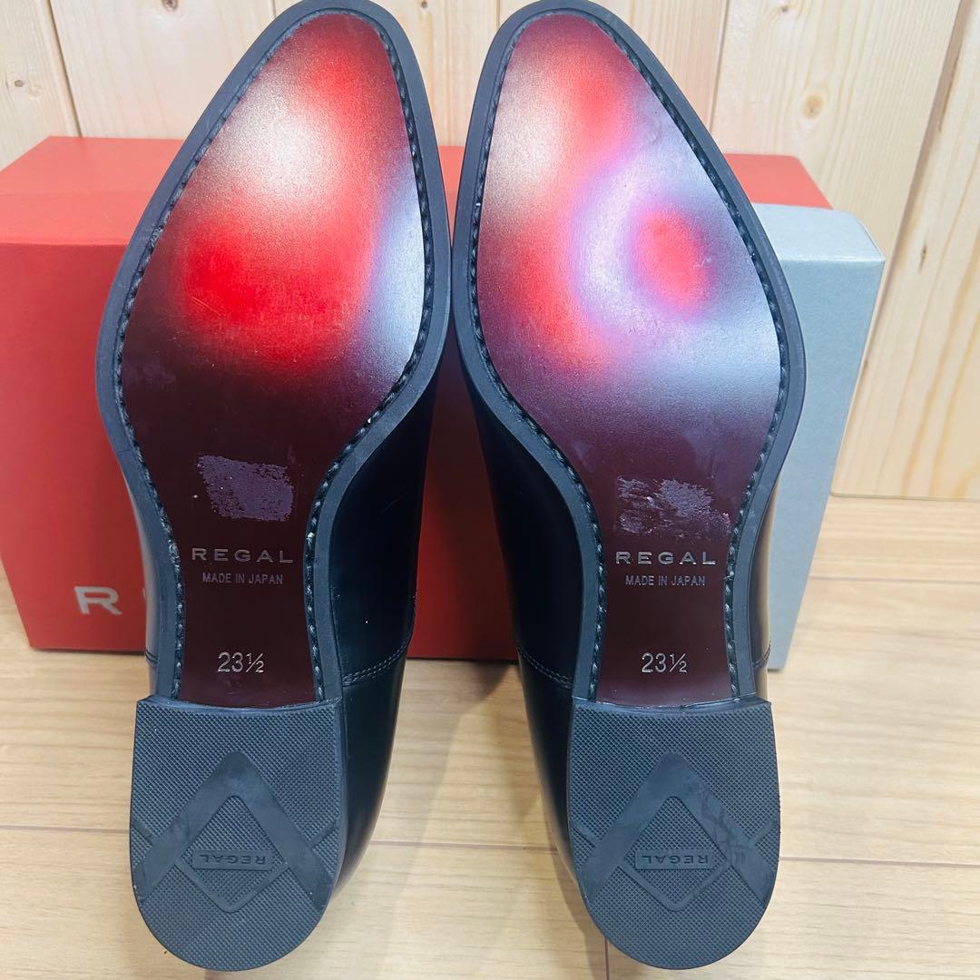 【新品】REGAL 21VR 内羽根 ストレートチップ 黒 23.5cm 日本製