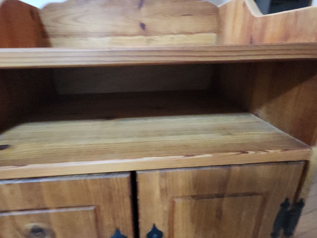 カントリー家具　パイン材　収納ラックパイン材使用手作り