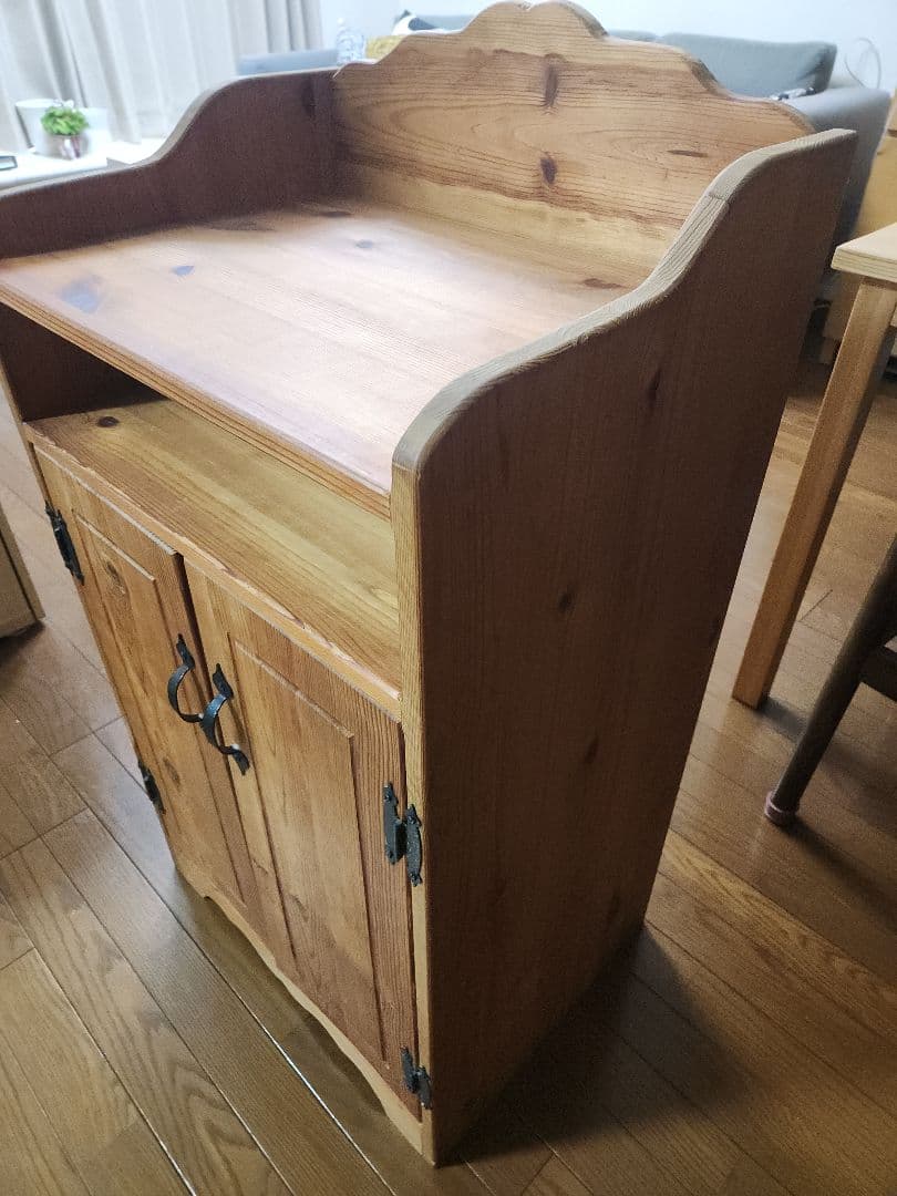 カントリー家具　パイン材　収納ラックパイン材使用手作り