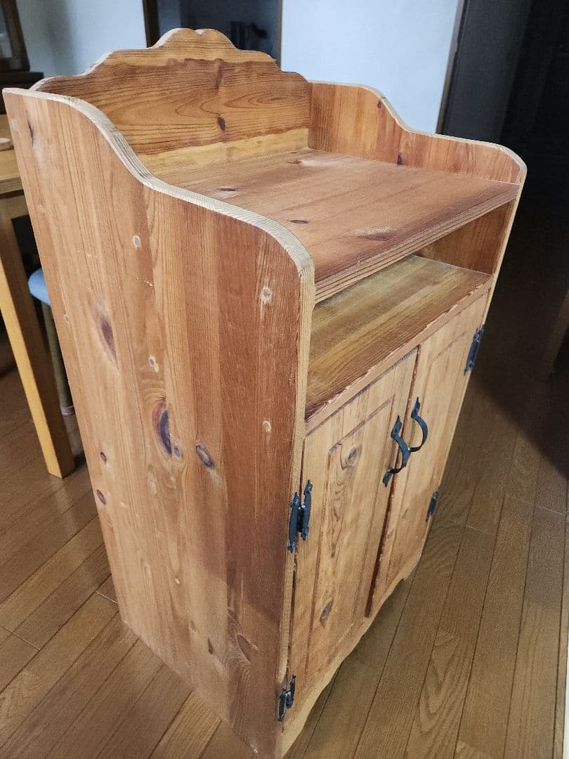 カントリー家具　パイン材　収納ラックパイン材使用手作り