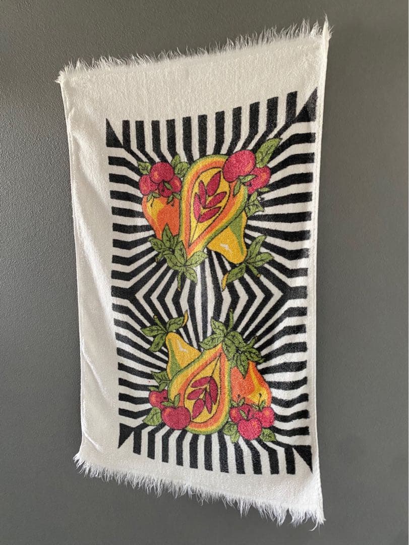 ビンテージ 70s USA ミッドセンチュリー インテリア ハンカチ タオル 飾