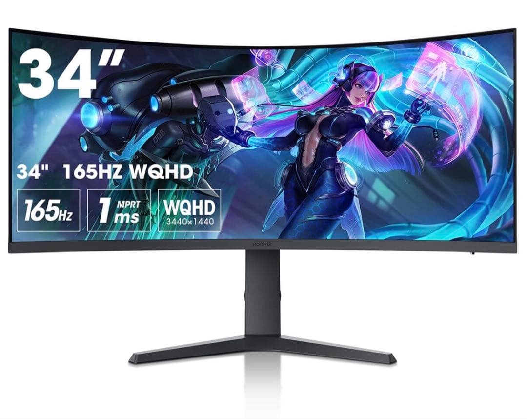 の*り様 KOORUI 湾曲ウルトラワイドモニター 34インチ　34E6UC