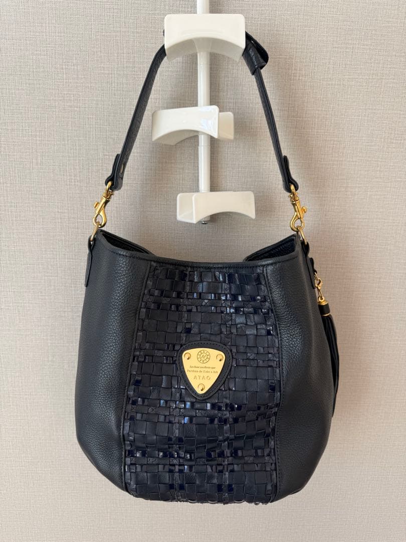 【美品】ATAO キャンディルーク 生誕5周年 ワンショルダー レザー パイソン