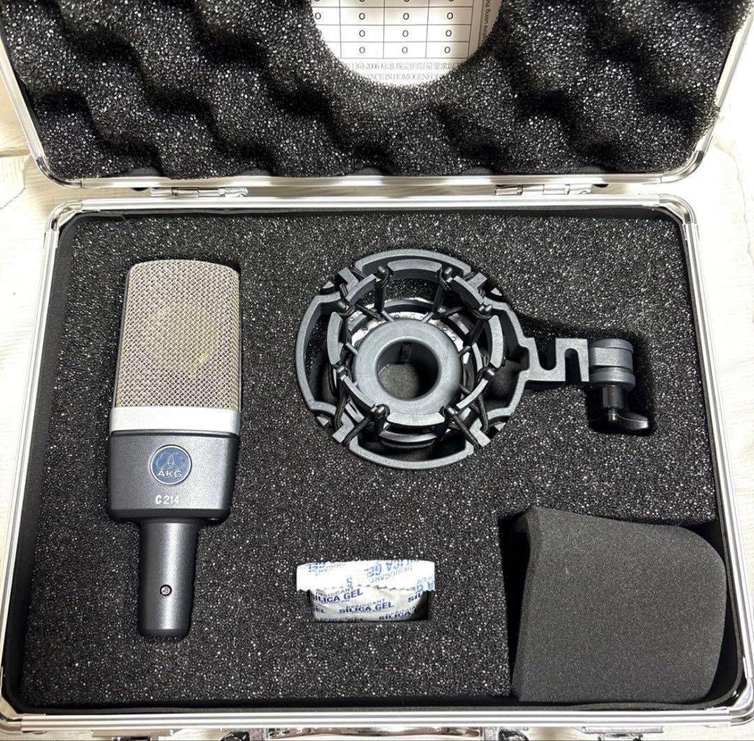 AKG C214　コンデンサーマイク　ラージダイアフラム　付属品完備