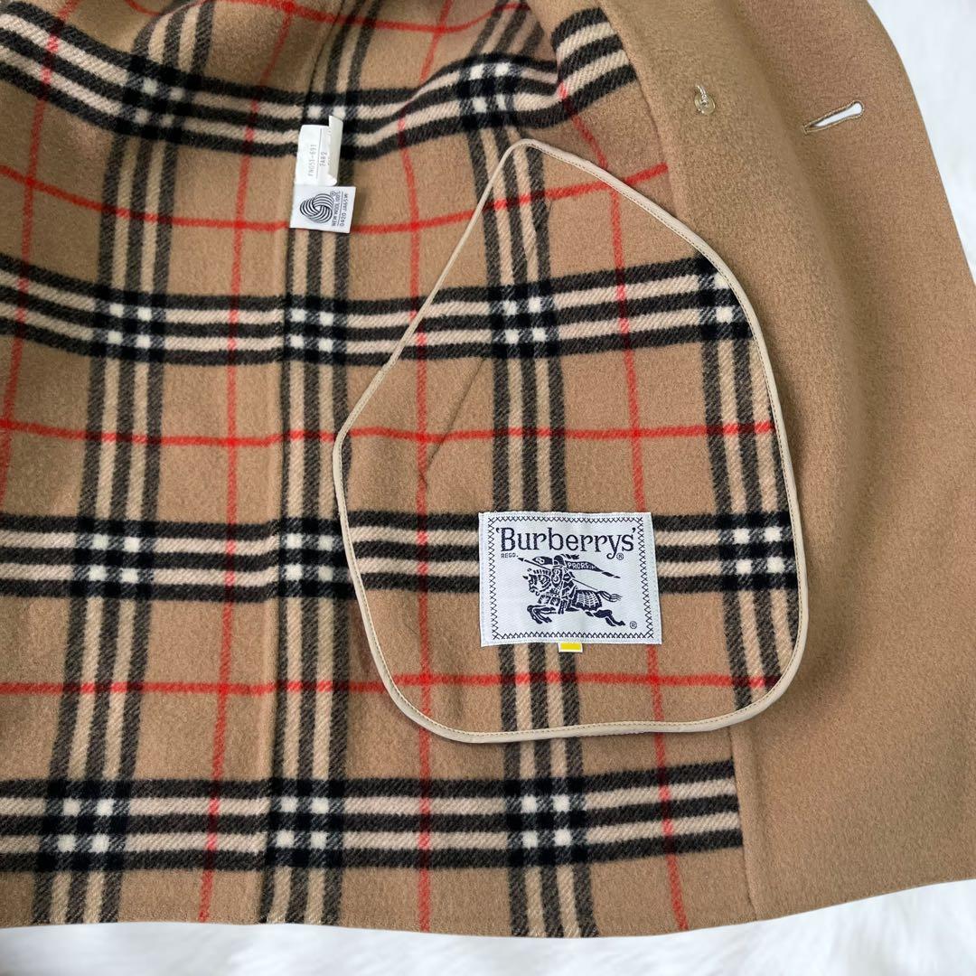 【極美品】バーバリーズ　ダブルチェスター ピーコート ウール　ノバチェック