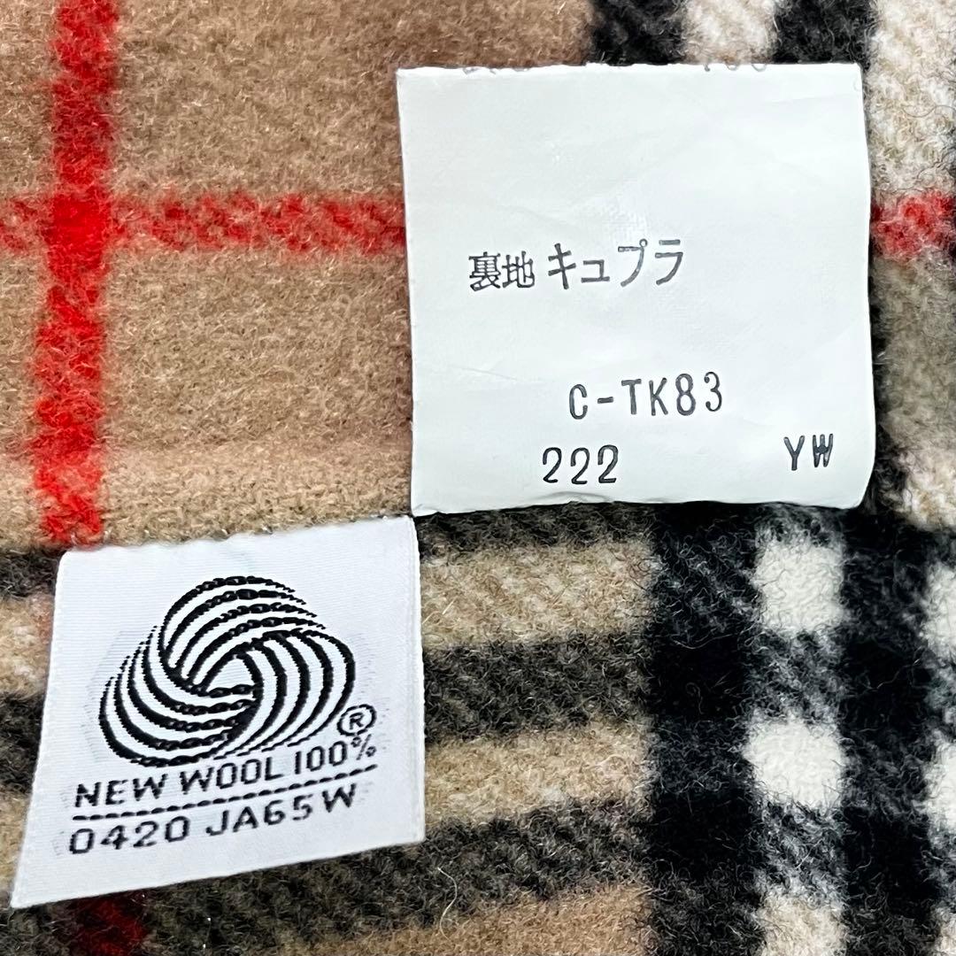 【極美品】バーバリーズ　ダブルチェスター ピーコート ウール　ノバチェック