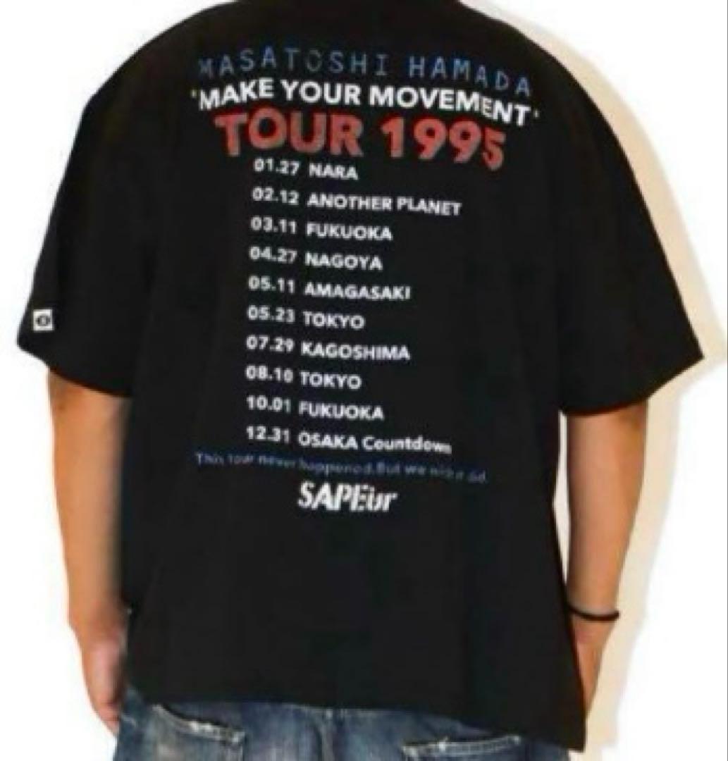 新品SAPEur サプール ダウンタウン 浜田雅功　ごぶごぶ Tシャツ 黒 L