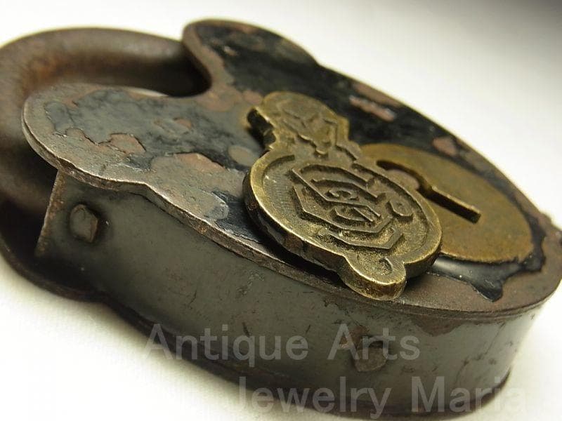 《p1049》《１８００年代》《熊・ミッキー顔》サージェント＆カンパニー 南京錠