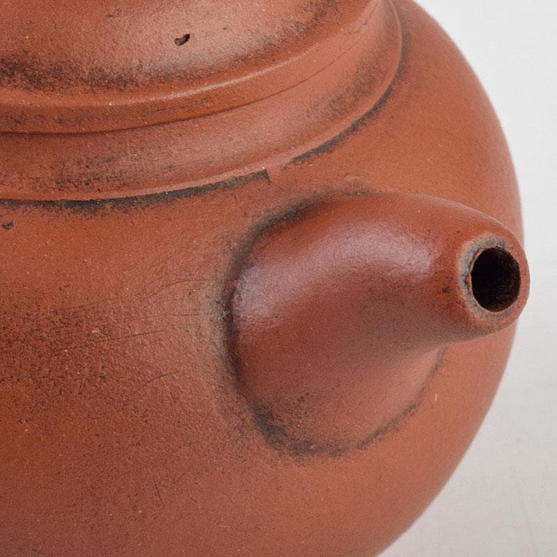 中国　孟臣製　清泉石上流　紫砂　朱泥　急須　茶壷　C　R9043