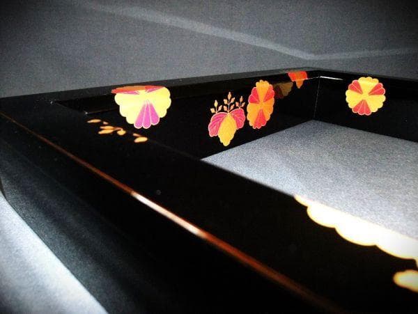 輪島塗 炉縁 菊桐蒔絵 【孝雅】若島孝雅 塗師蒔絵師 黒真塗 本漆器