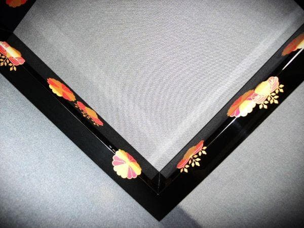 輪島塗 炉縁 菊桐蒔絵 【孝雅】若島孝雅 塗師蒔絵師 黒真塗 本漆器