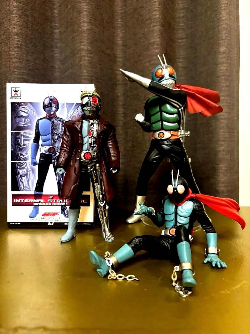 絶版品 仮面ライダー1号 フィギュア 3体 セット販売 改造カスタム品