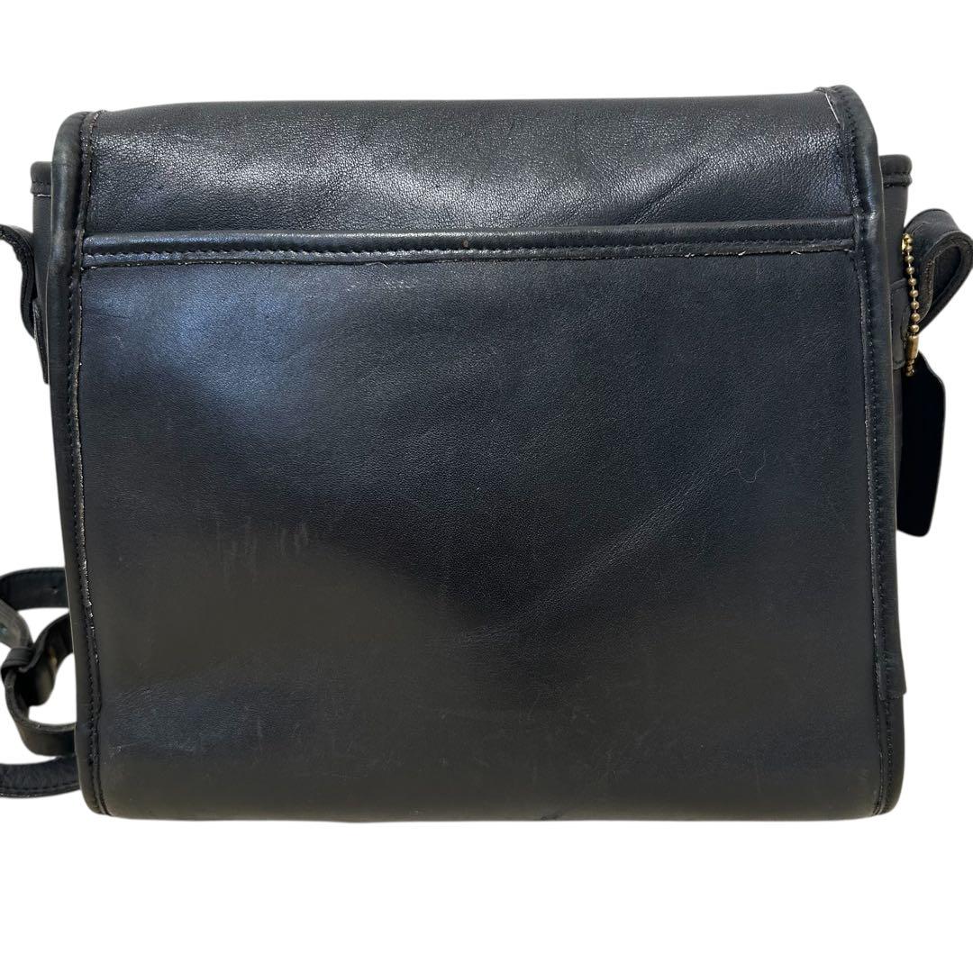 とし様OLD COACHショルダーバッグ レザー ドイツホック 黒 USA製