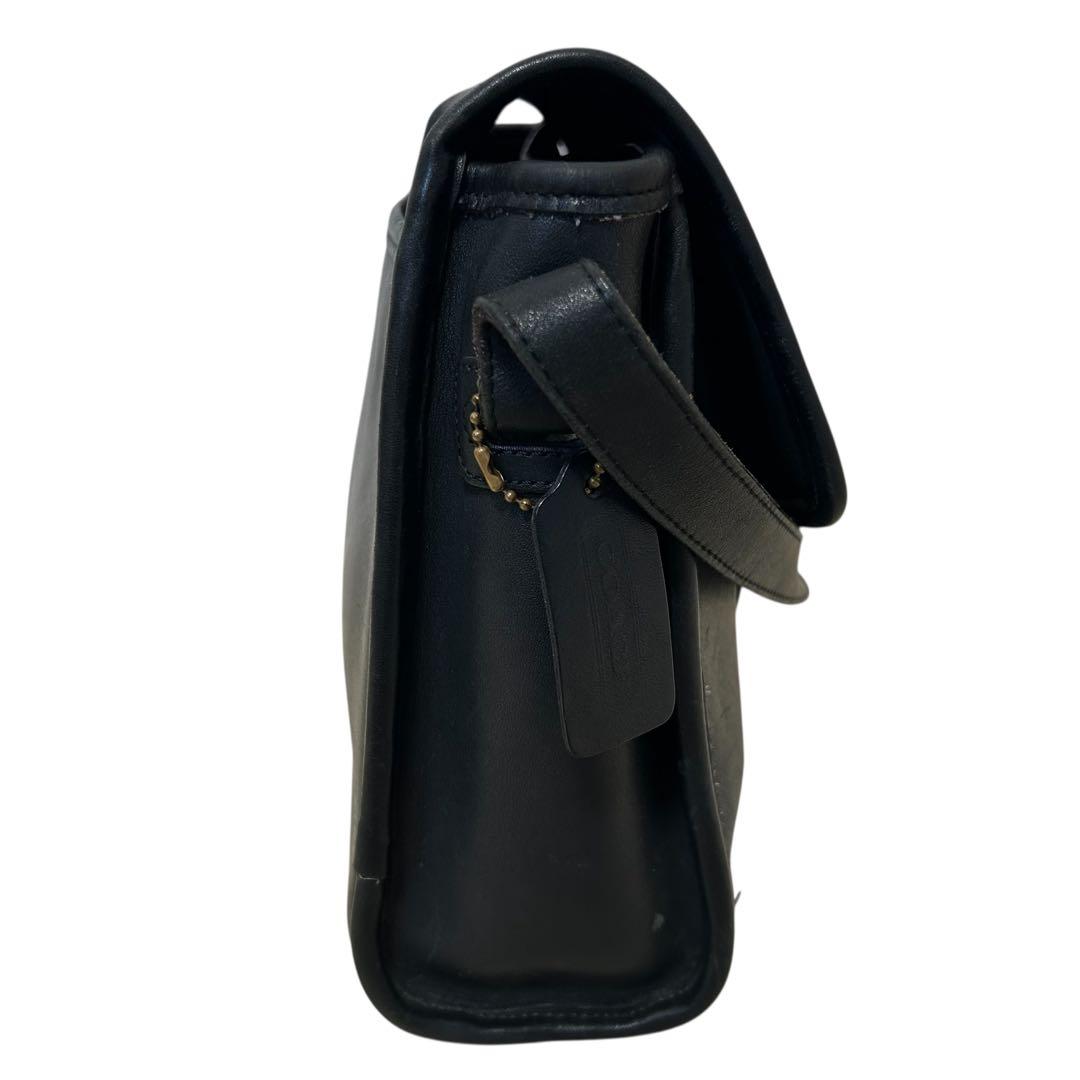 とし様OLD COACHショルダーバッグ レザー ドイツホック 黒 USA製