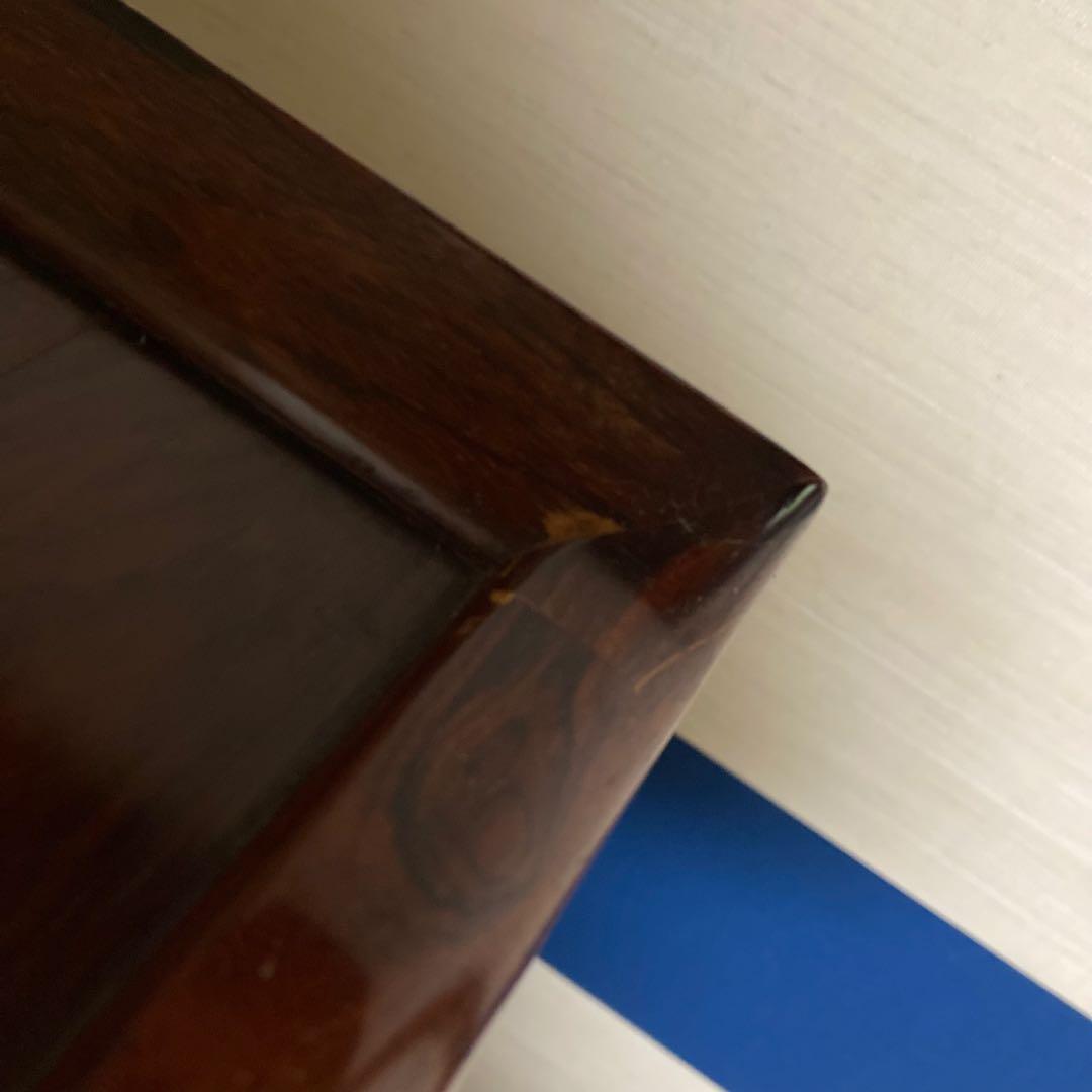 唐木家具 茶箪笥 飾り棚 違い棚 紫檀調 昭和レトロ ビンテージ 送料込み