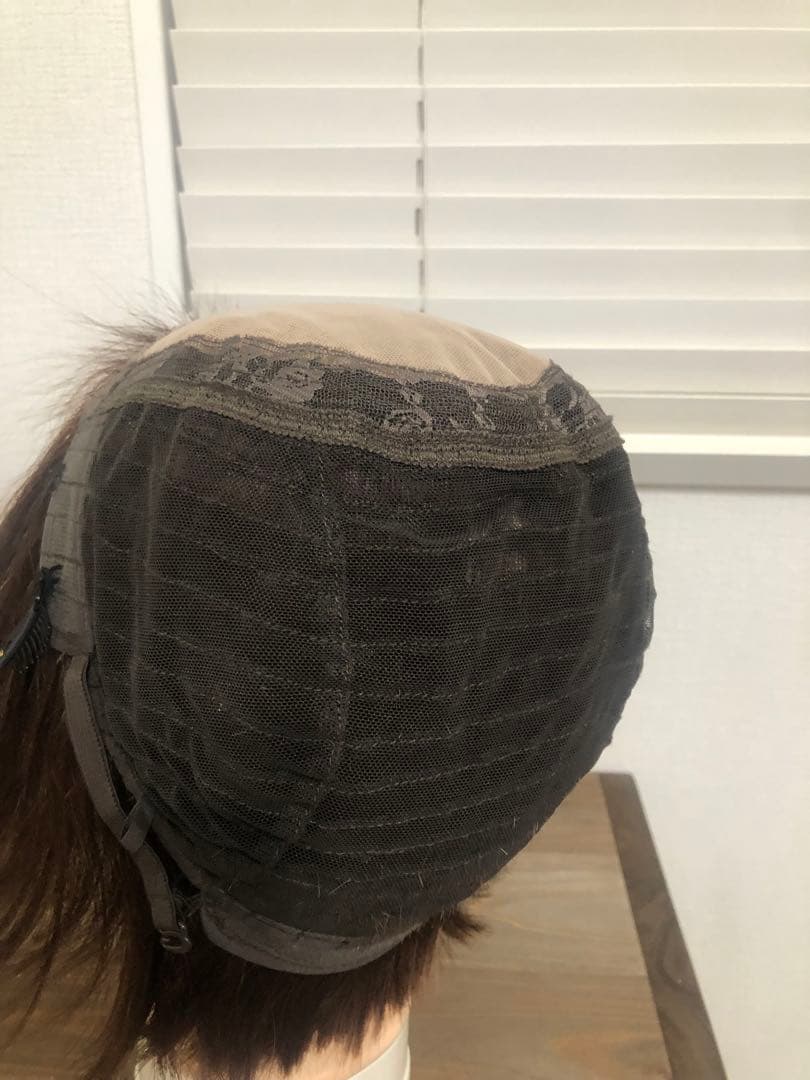 人毛100% ショートボブ　ブラウン前髪あり　未使用