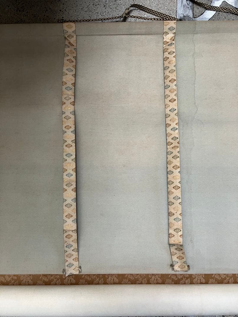 清泉筆　山水画の二幅一対掛軸