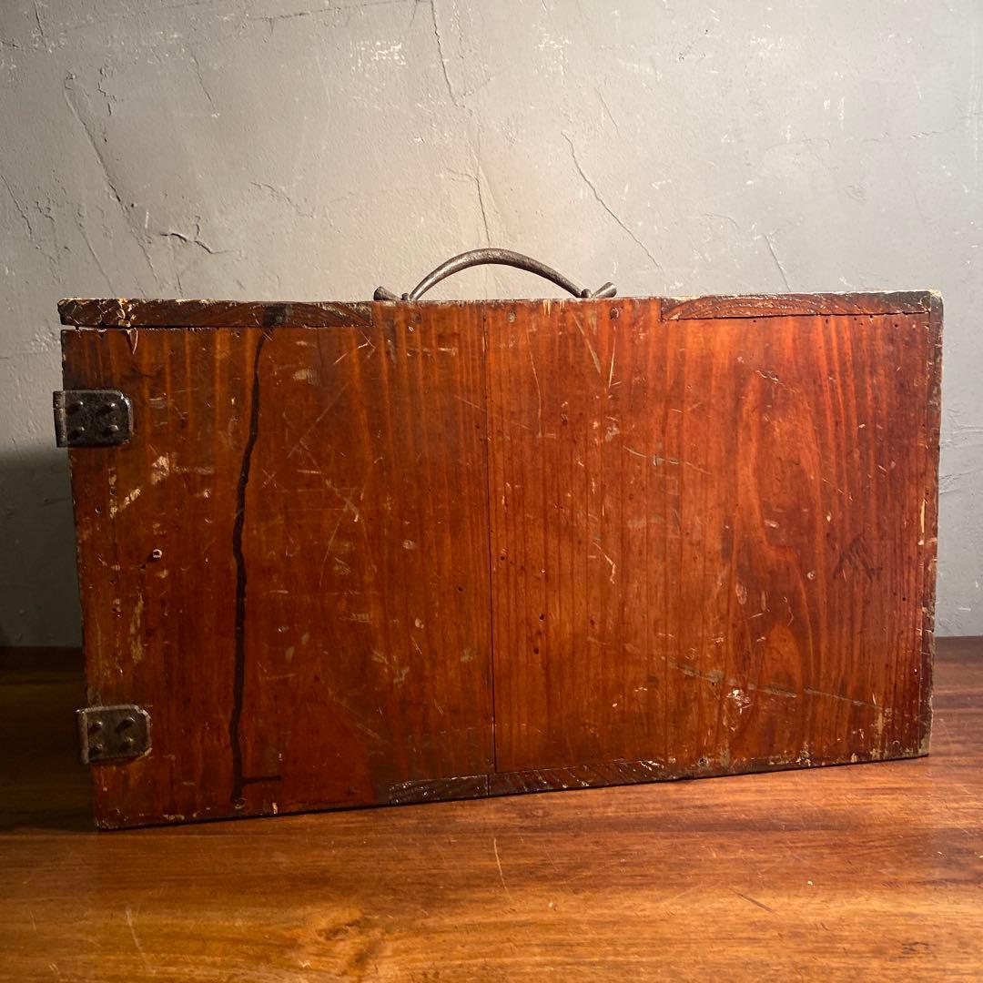 時代物 銭函 小引き出し 箪笥 明治 骨董品 古道具 オブジェ アンティーク