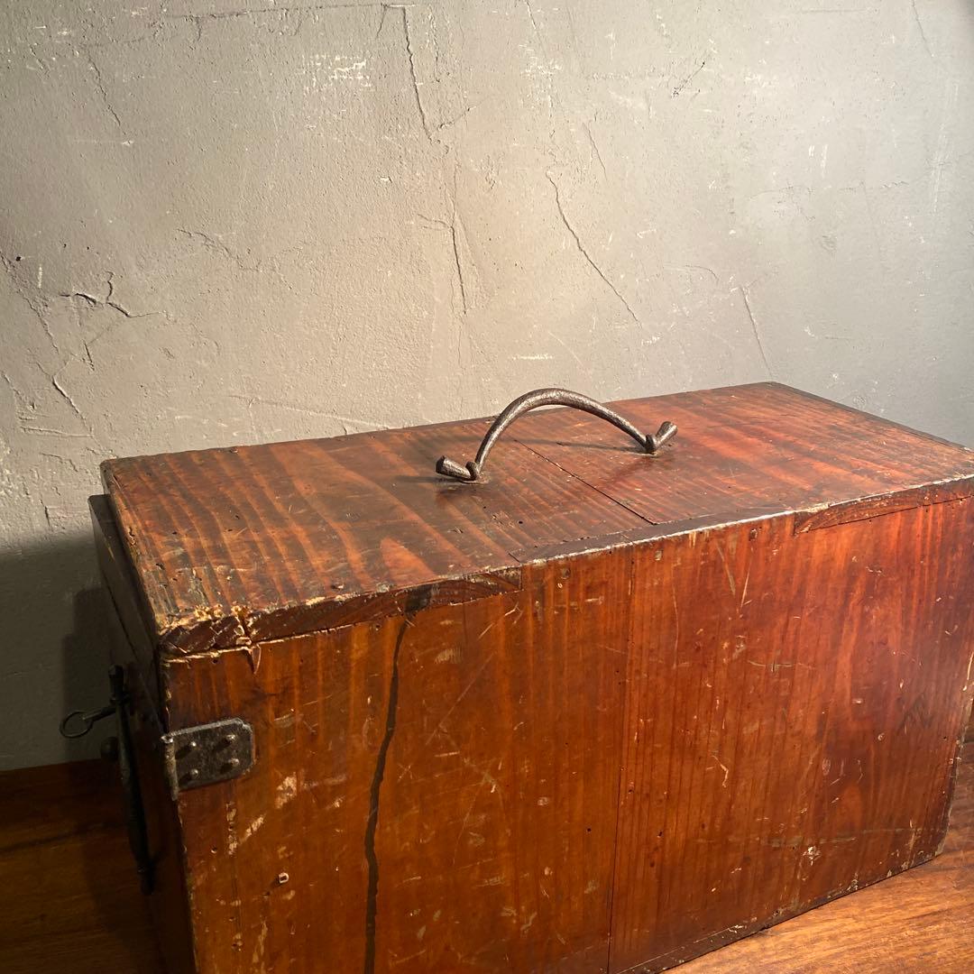 時代物 銭函 小引き出し 箪笥 明治 骨董品 古道具 オブジェ アンティーク