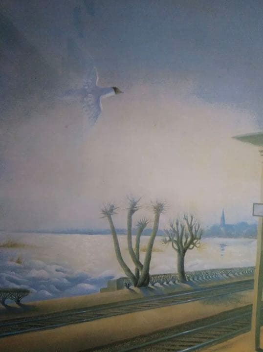 イロナ・Ｓ・ガンソヴスカヤ画伯　駅 クリスタルレリーフ 絵画 版画