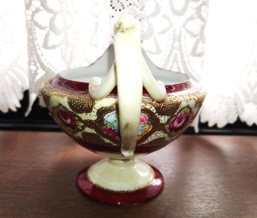 セール！豪華！オールドノリタケ　花文 金盛 大クリーマー メープルリーフ