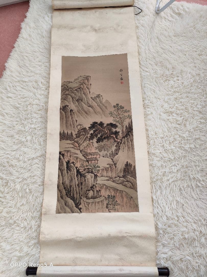 ✨絹本山水大立軸✨