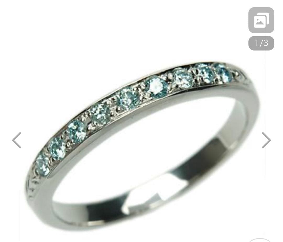 Eccellente アイスブルーダイヤ プラチナリング 新品仕上げ