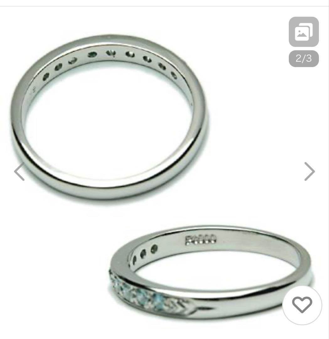 Eccellente アイスブルーダイヤ プラチナリング 新品仕上げ