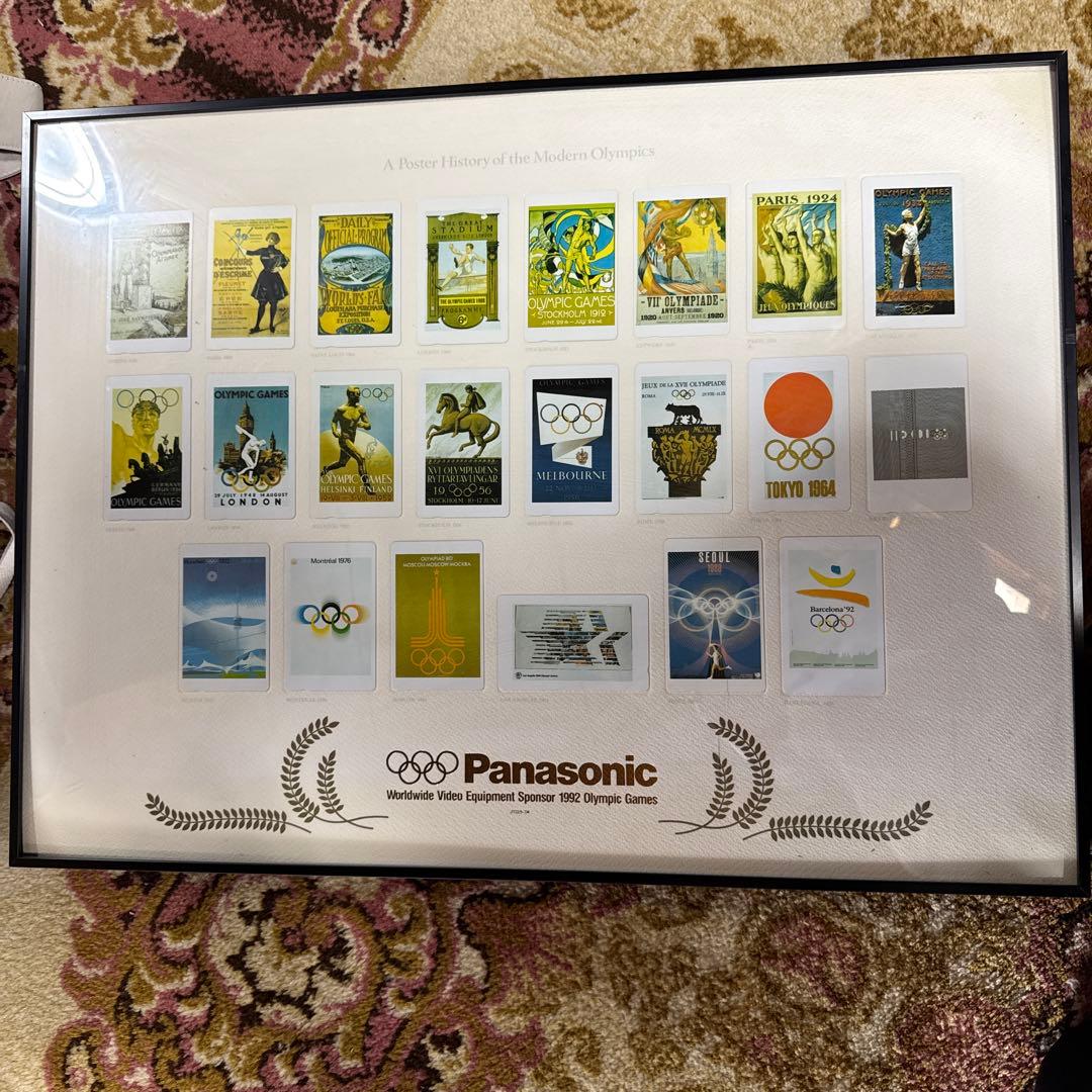 Panasonic オリンピック公式テレホンカード風22枚額装ポスター