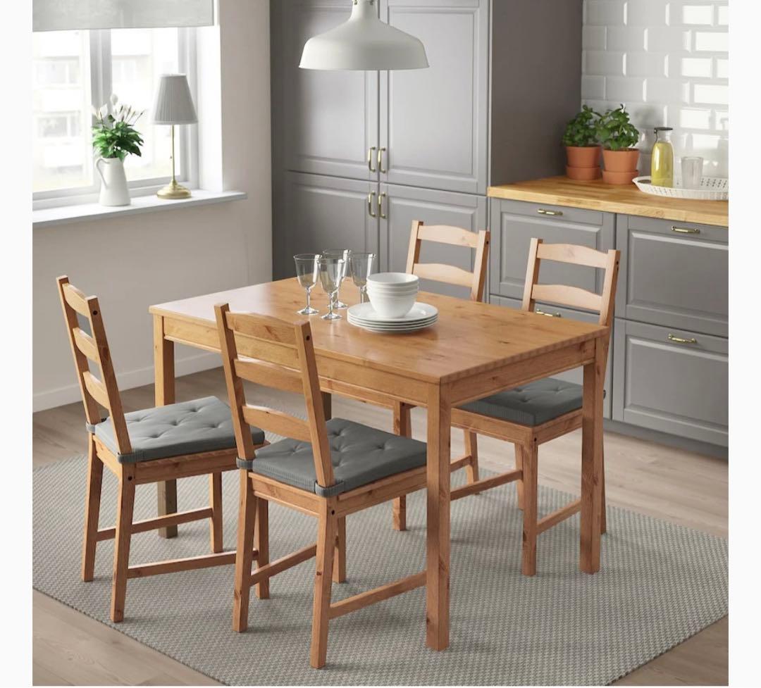 【引取り限定】IKEAJOKKMOKKヨックモック ダイニングテーブルチェア4脚