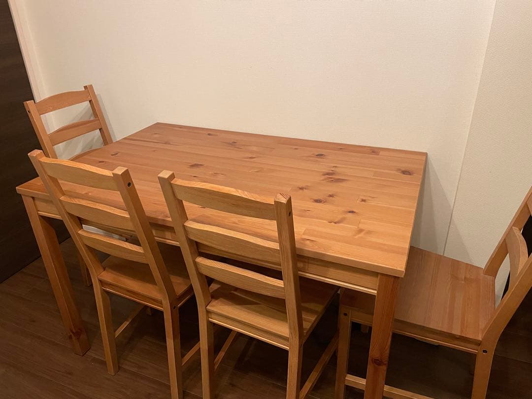 【引取り限定】IKEAJOKKMOKKヨックモック ダイニングテーブルチェア4脚