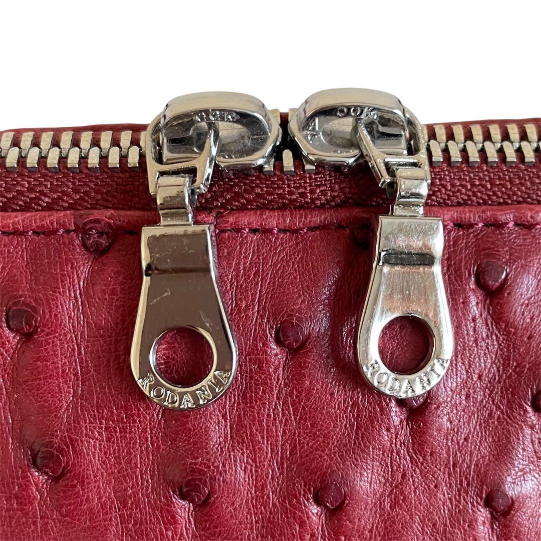 ロダニア オーストリッチ 2way ショルダーバッグ エキゾチックレザー 本革